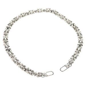 LOUIS VUITTON Chain Shoulder Strap metal 25.6"" Silver LV Auth 150633M